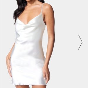Bebe white slip dress